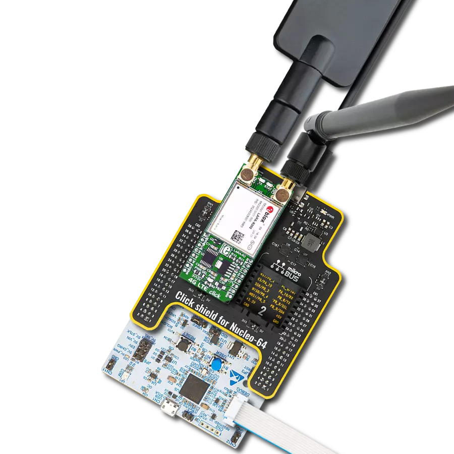 4G LTE-AT&T Click (for North America) with Nucleo 64 with STM32G431RB MCU
