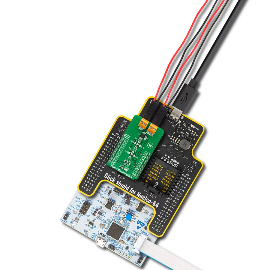 Power Monitor Click with Nucleo 64 with STM32G491RE MCU