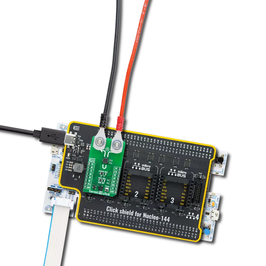 Current 14 Click with Nucleo 144 with STM32F722ZE MCU