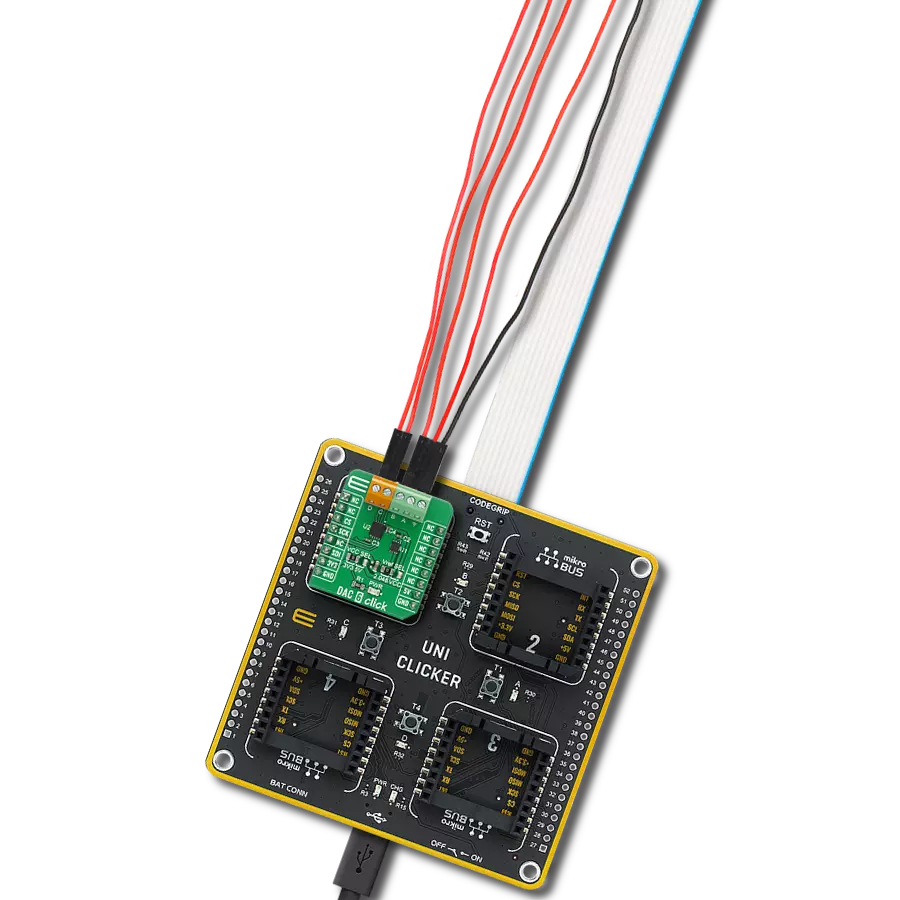 DAC 6 Click with UNI Clicker