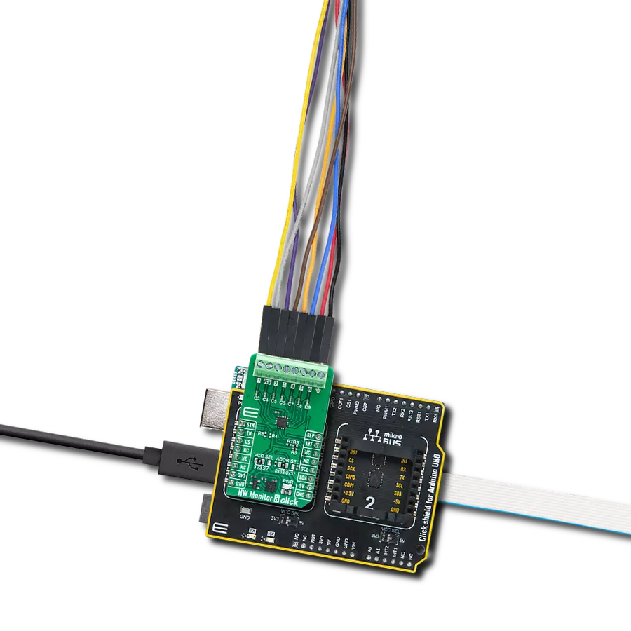 HW Monitor 3 Click with Arduino UNO Rev3